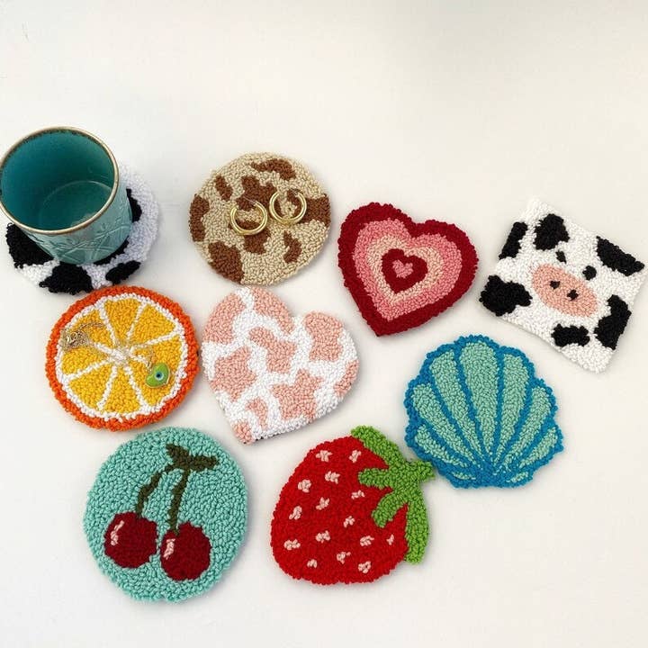 Honey Art and Nature - Wholesale Coasters - Punch Needle Coasters, Keychain, Pin, Badge,Magnet,Hair Clip7
