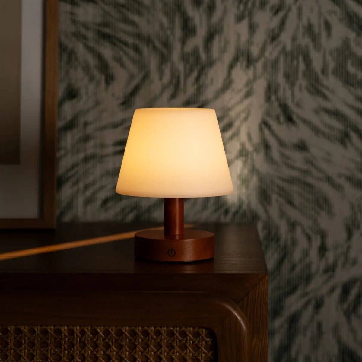 Tavellio - Wholesale Accent/Desk Lamp - Teddy Chestnut Brown Wooden Rechargeable Table Lamp | Dimmable, Cordless & 3 Light Modes10