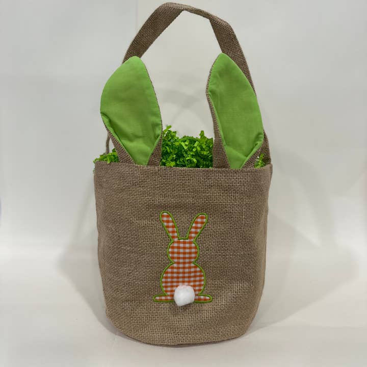 Gifts By Grace - Wholesale Basket - Kids & Baby - Easter Bunny Basket- Embroidered Easter Basket