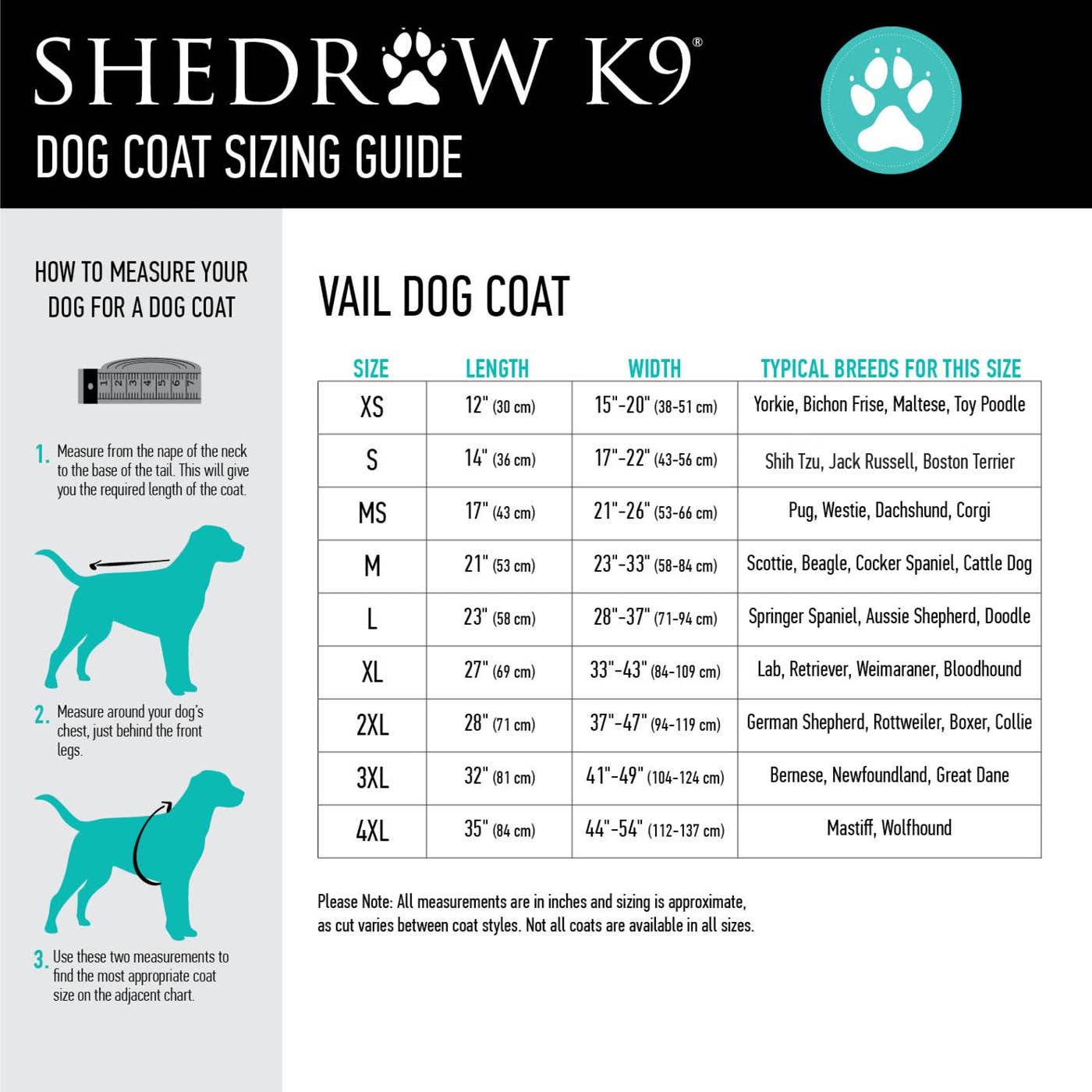 Shedrow K9 - Wholesale Pet Coat - Dog - Shedrow K9 Vail Dog Coat - Black w/ Black Trim8
