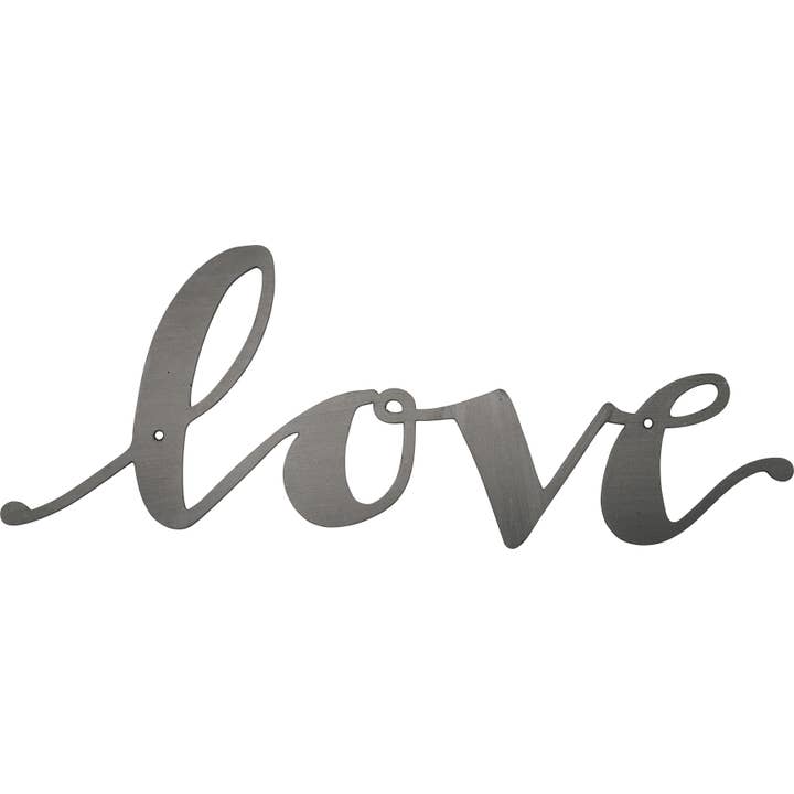 Primitives by Kathy - Wholesale Wall Sign - Love Metal Word