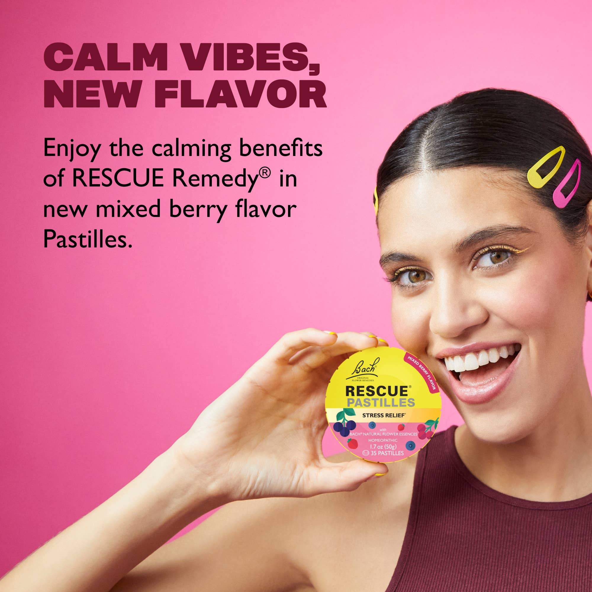 RESCUE & Bach Original Flower Remedies - Wholesale Oral Supplement/Vitamin - RESCUE Bach PASTILLES, Mixed Berry Flavor, Stress Relief 3