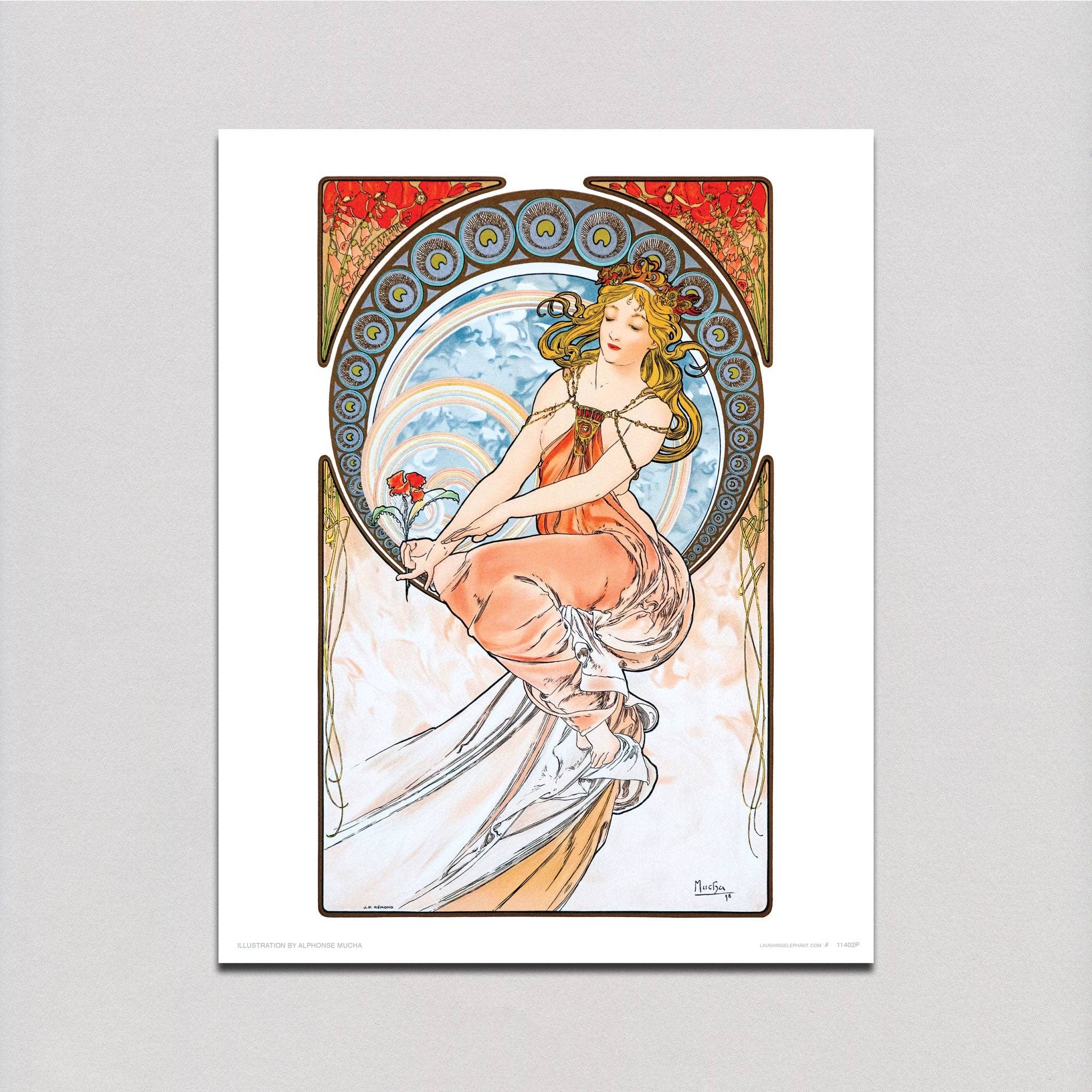 Laughing Elephant – Impressão artística por atacado – Deusa do Arco-Íris - Impressão de Arte de Alphonse Mucha0