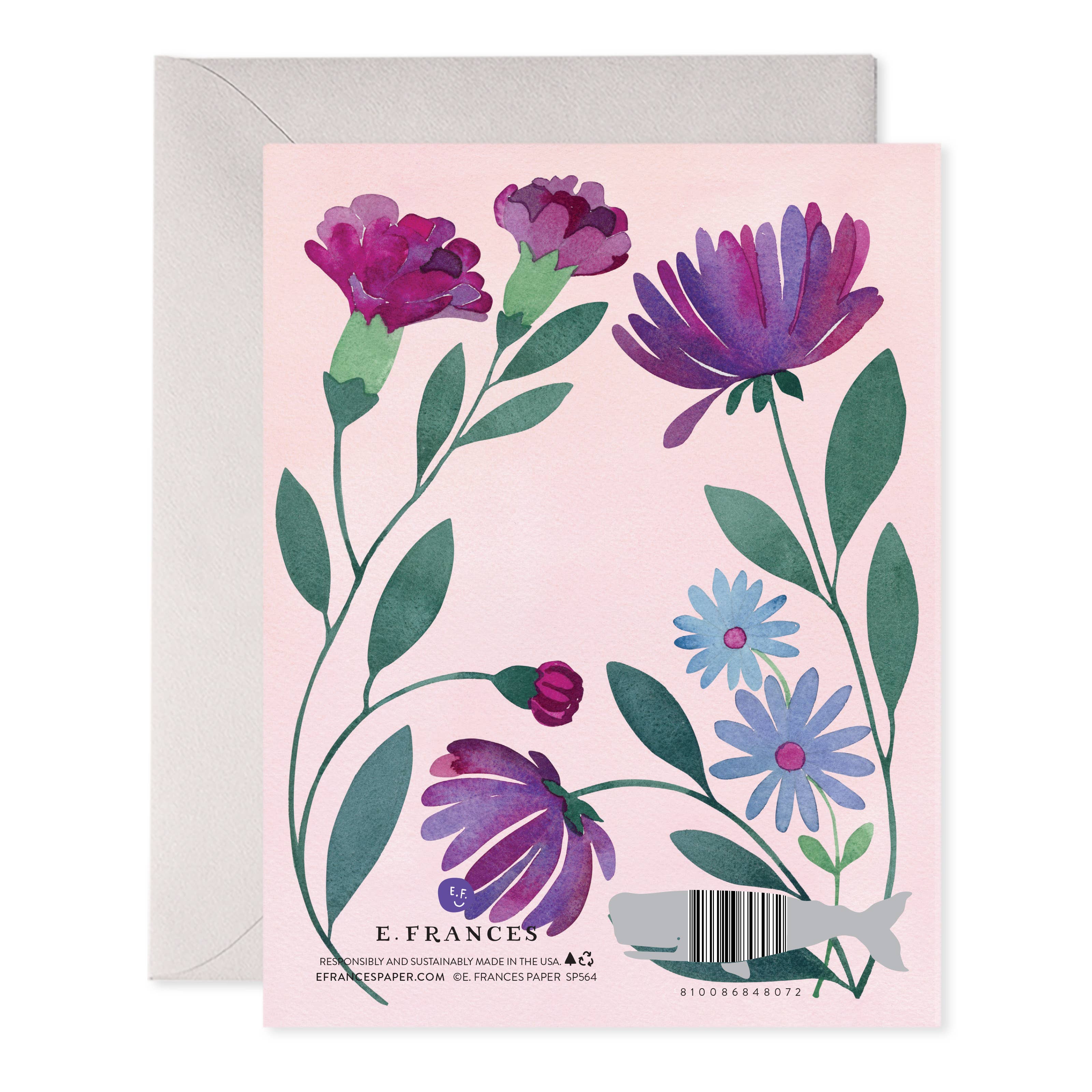 E. Frances Paper - Wholesale Mother's Day Card - Purple Floral Mother's Day Greeting Card1