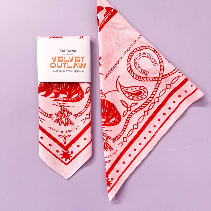 Velvet Outlaw - Wholesale Bandana - Unisex - Triangle Armadillo Bandanas - Multiple Colors