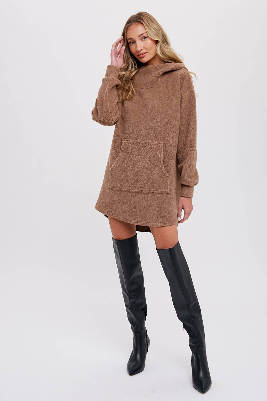 Bluivy - Wholesale Hoodie - Women's - FLEECE HOODIE TUNIC23