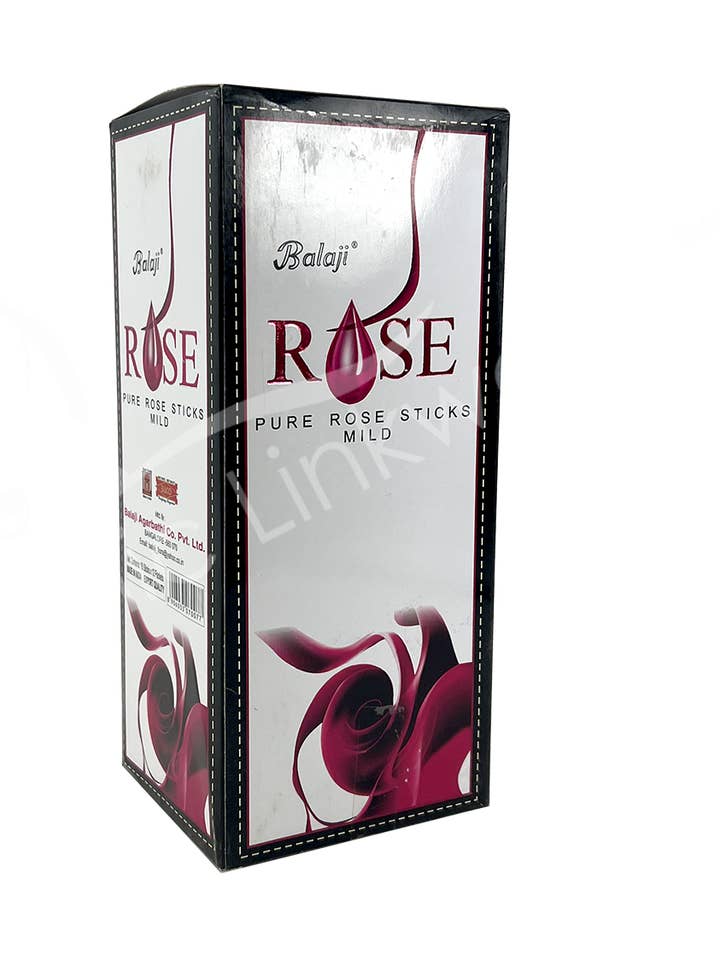 (PK 12)ENCENS - BÂTONS DE ROSE BALAJI (PK 12) 15 GM pour la vente par Oceanic Linkways Inc
