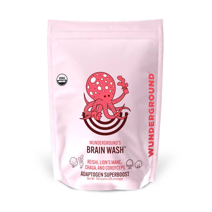 Organic Brain Wash Mushroom SuperBoost (30-Serving Pouch) for wholesale by Wunderground