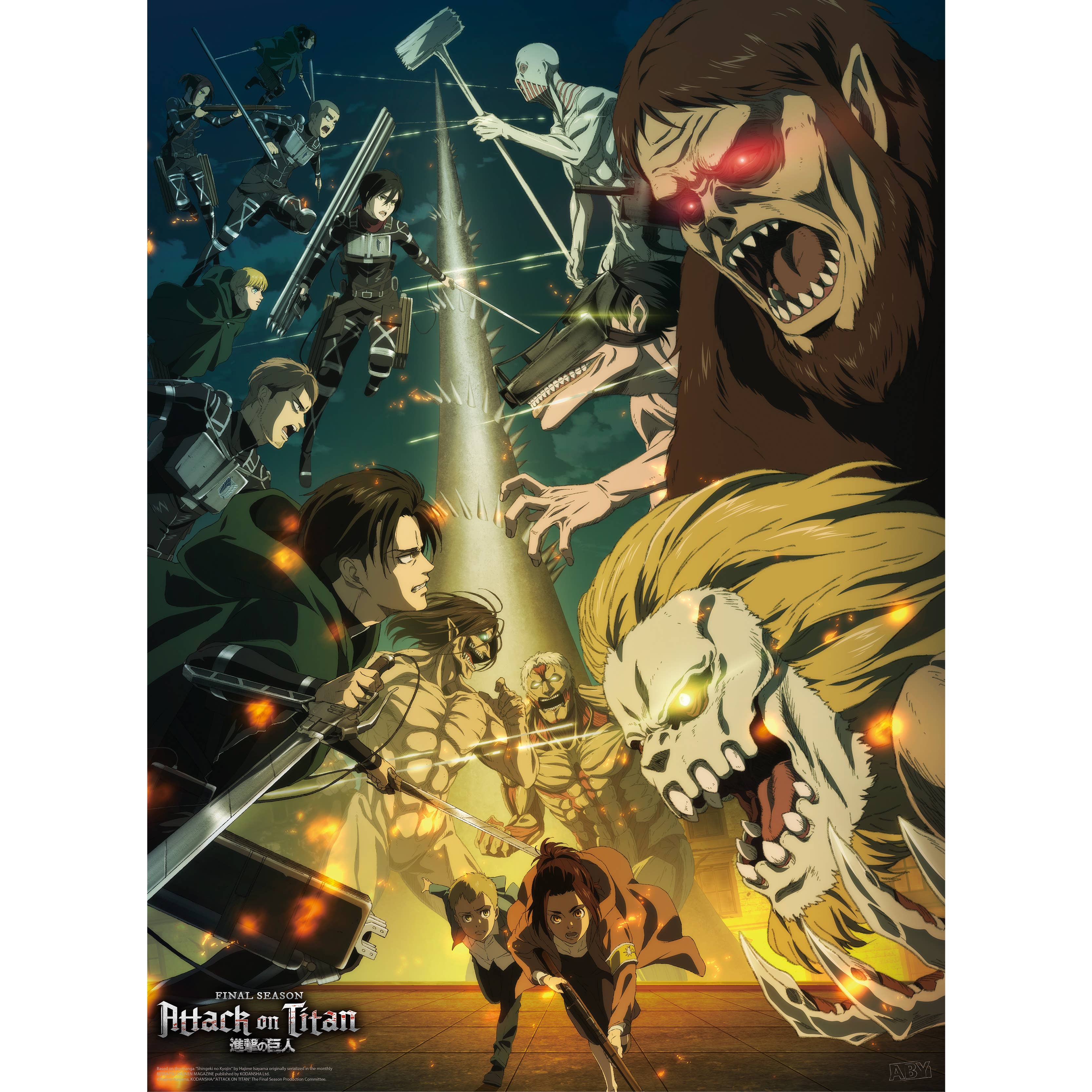 ABYstyle - Wholesale Poster - Attack on Titan Unframed Poster Set The Scouts 15" x 20.5"3
