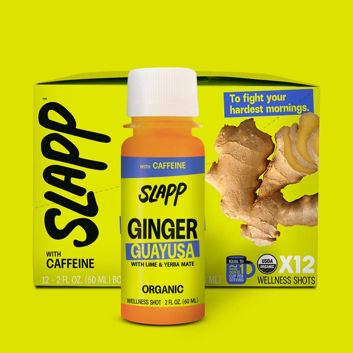GINGER & GUAYUSA organic shot for wholesale by SLAPP