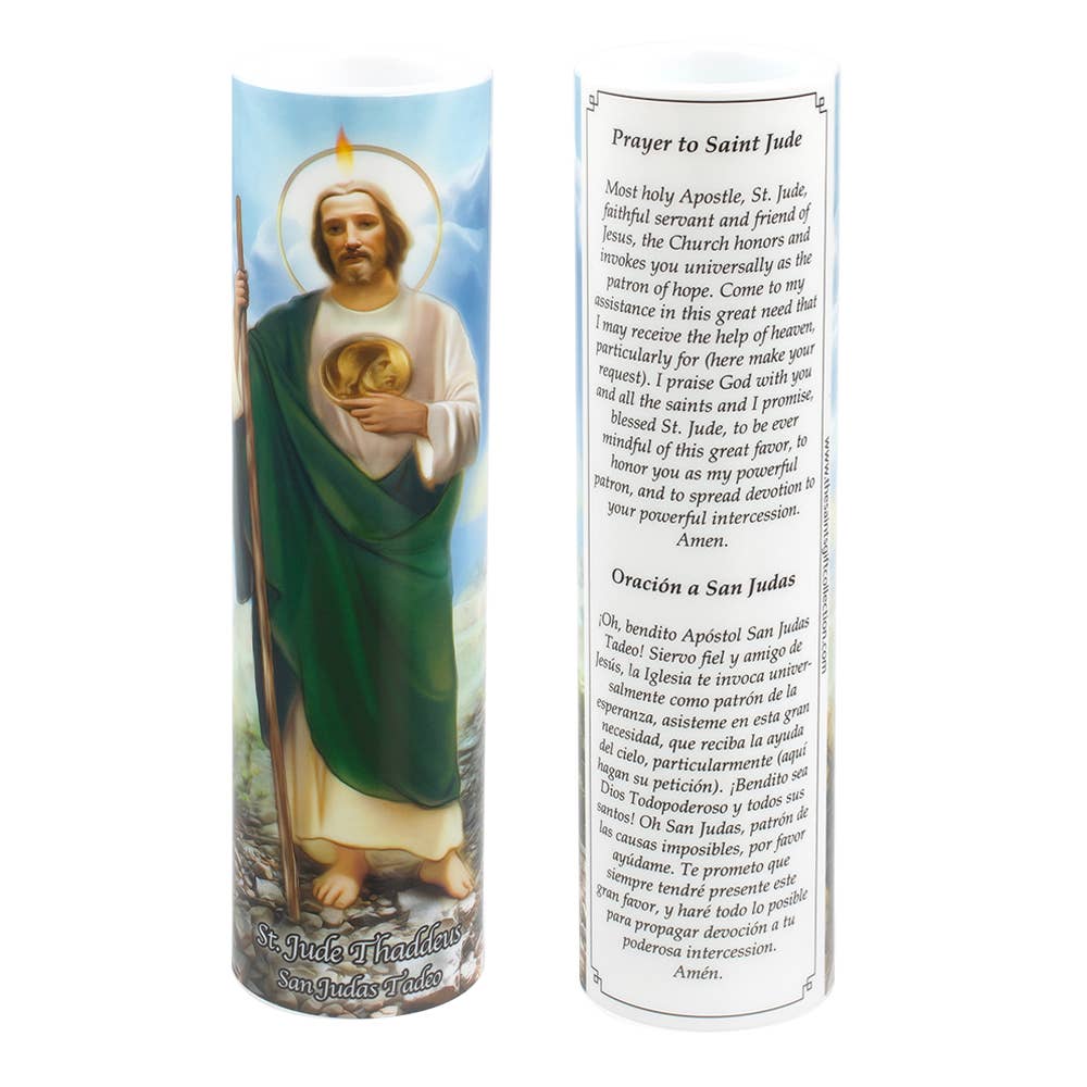 The Saints Collection – wholesale Flameless candle – The Saints Collection - St Jude Prayer Candle3
