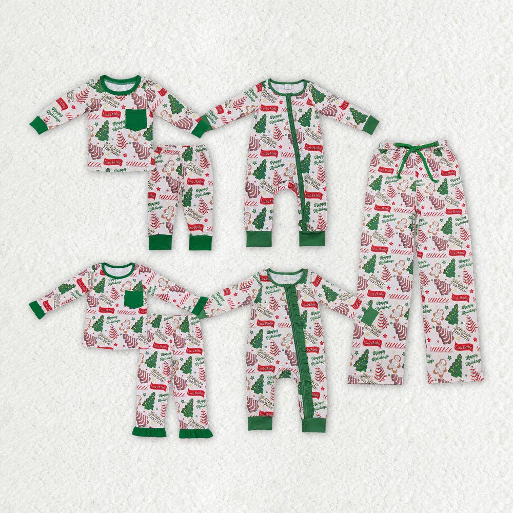 Aier Wholesale - Wholesale Sleepwear Set - Kids - Family Christmas Season Tree Sibling Pajamas Clothes Sets5