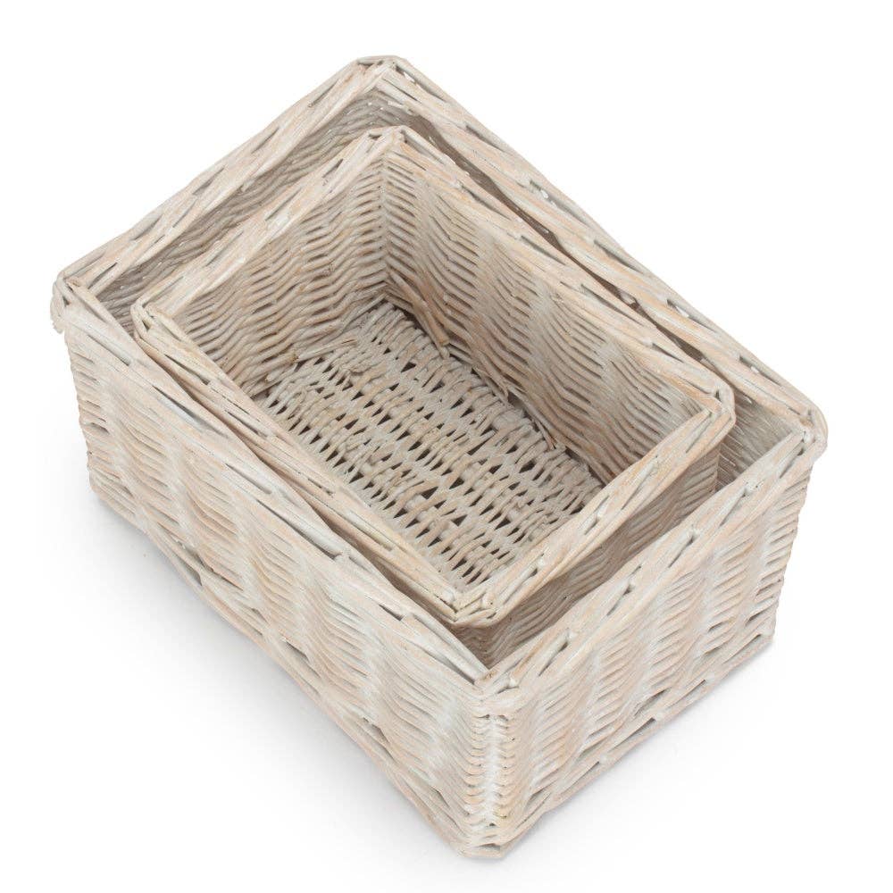 Red Hamper – wholesale Decorative tray – White Wash Willow Trays7