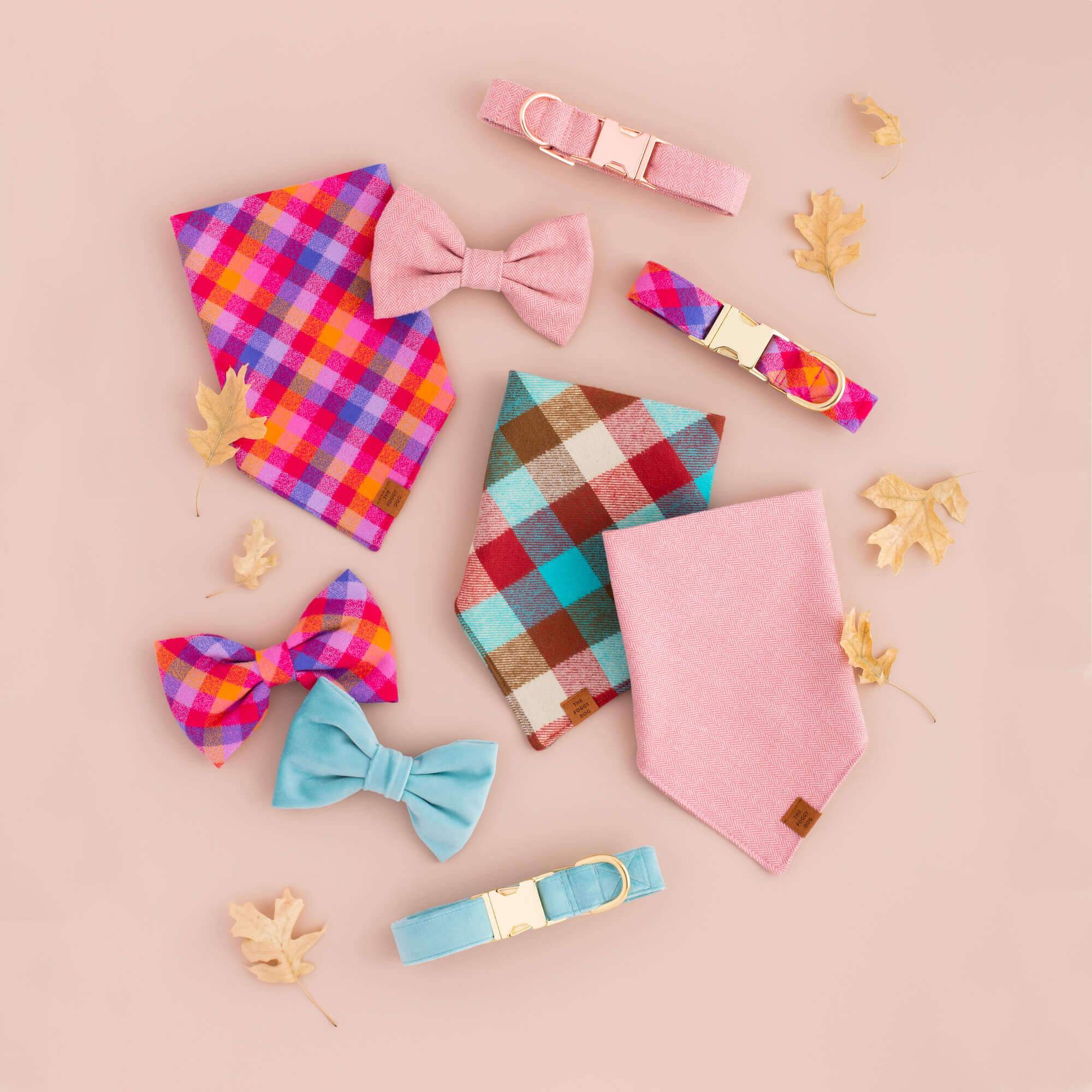 The Foggy Dog - Vendita all'ingrosso Collare - Cani - Collare Primaverile per Cani in Velluto Blu Uovo di Pettirosso5