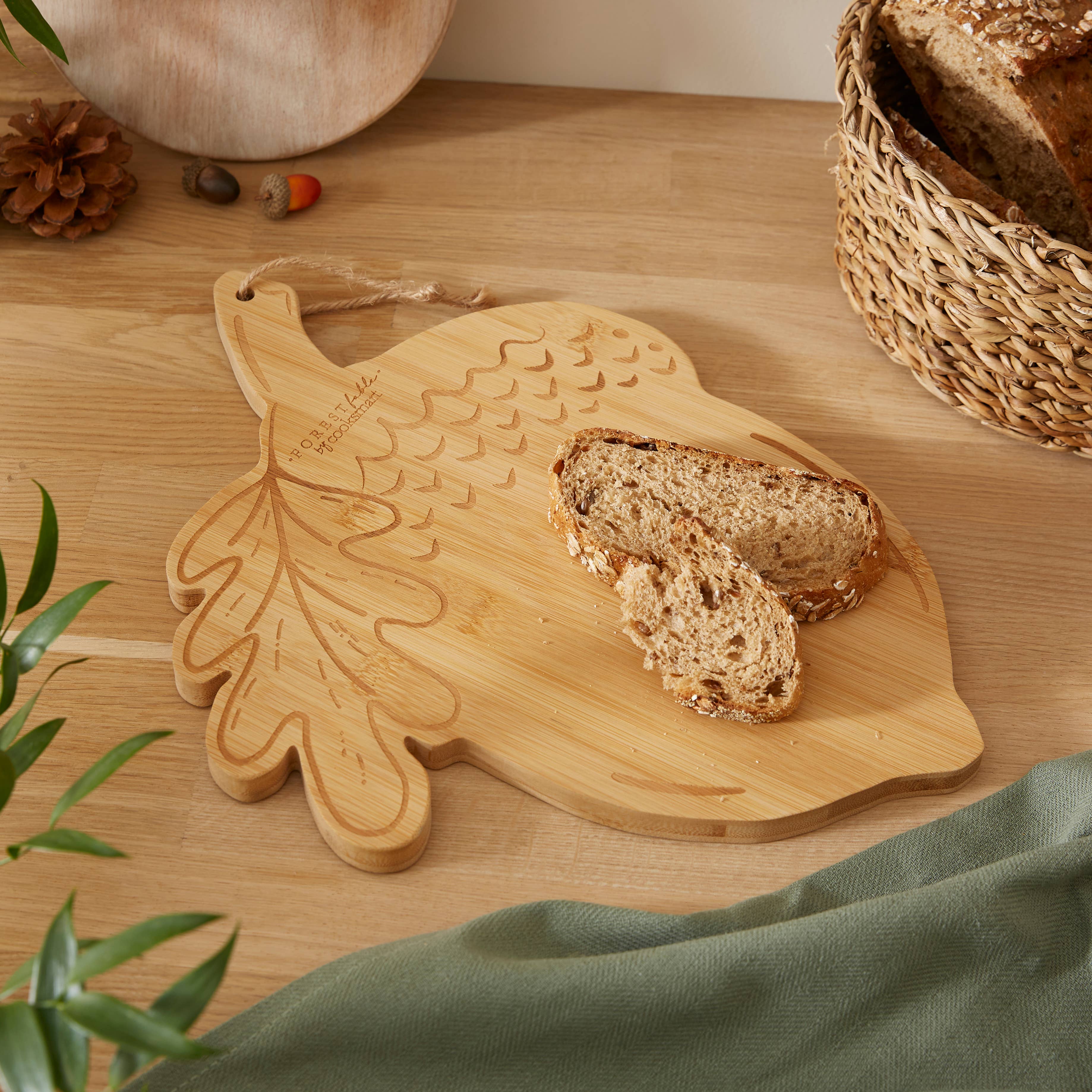 Natural Bamboo Acorn Board Forest Fable for wholesale on Faire