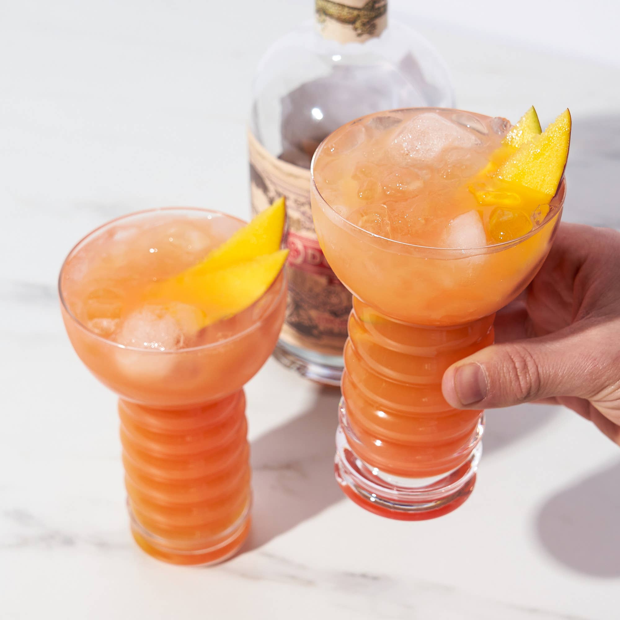 Viski - Wholesale Cocktail/Liquor Glass - Pacific™ Crystal Pearl Diver Tiki Glasses Set of 24