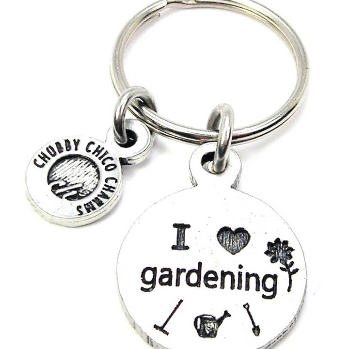 I Love Gardening Key Chain Hobbies Spring Flowers Garden for wholesale by Chubby Chico Charms