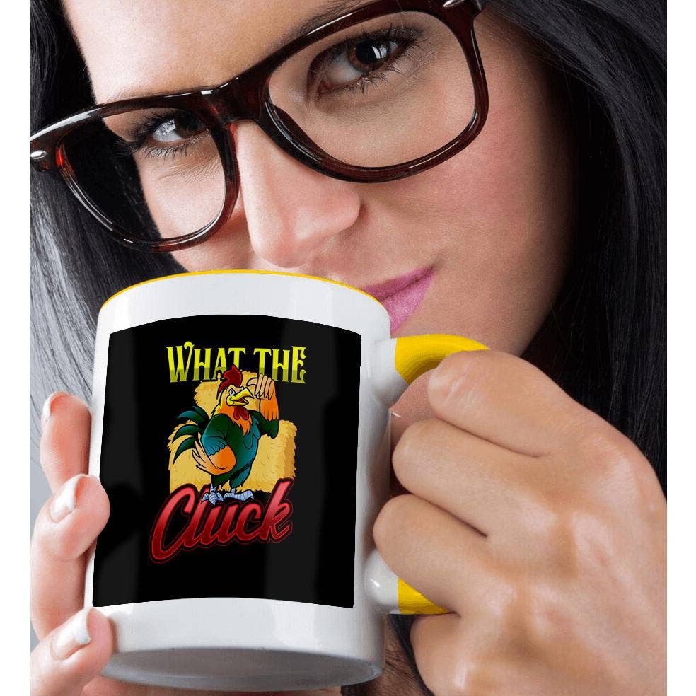 3dRose - Wholesale Coffee Mug - 3dRose, What the Cluck Funny Farmer Chicken Farm, Mug1