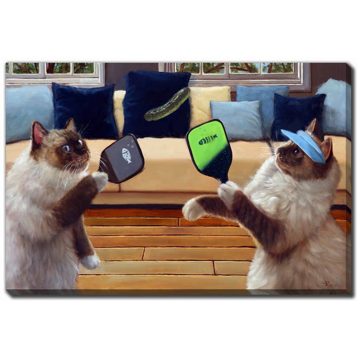 Pickleball Printed 38x60 Canvas Wall Art for wholesale by Streamline Art