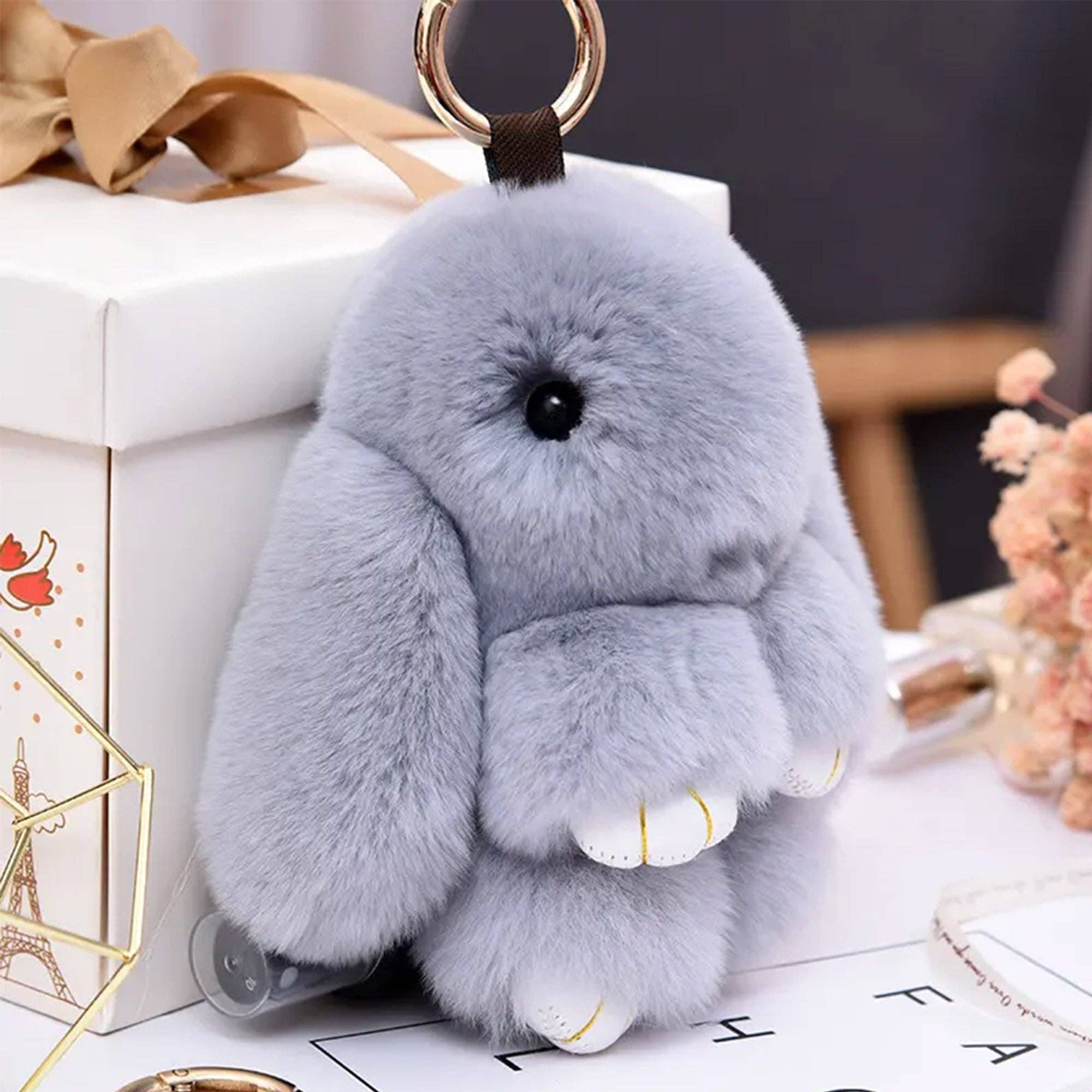 TAPA fashion - Wholesale Keychain – Women's - Small Rabbit Pom Pom Key Chain KC0225-5 (3PC)7