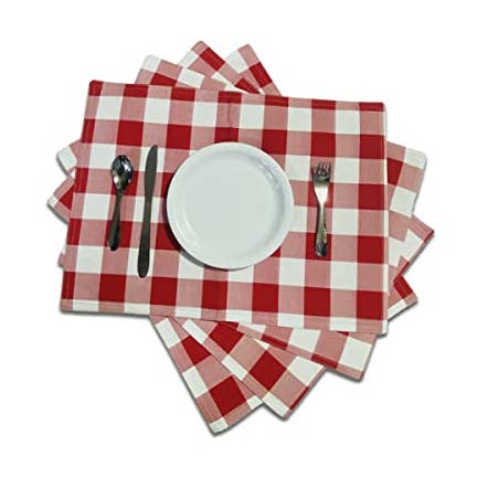 Set of4 Buffalo Plaid Placemats for Dining table for wholesale by Ergodebrands
