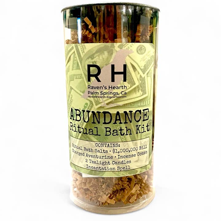 Raven’s Hearth - Vendita all'ingrosso Attrezzatura per meditazione - Kit da Bagno Abbondanza | Prosperità | Regalo Unico