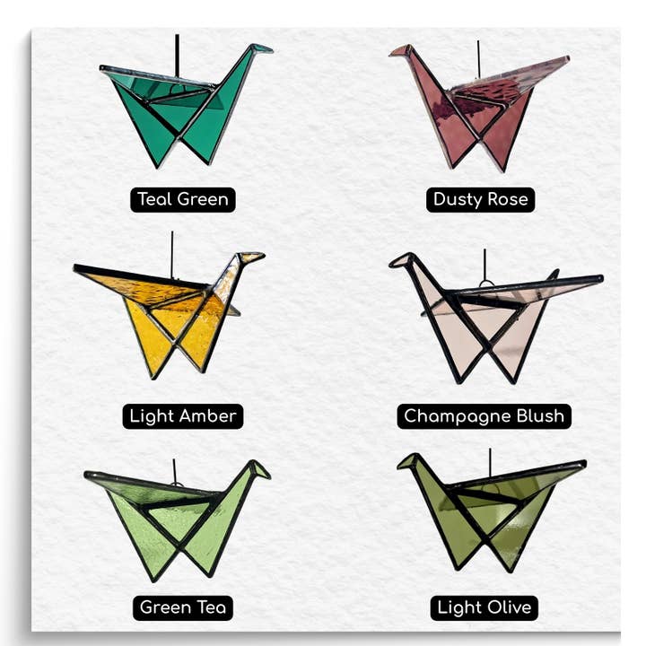 Samara Designs Studio - Wholesale Suncatcher - Stained Glass Origami Crane Suncatchers | Hanging Decor4