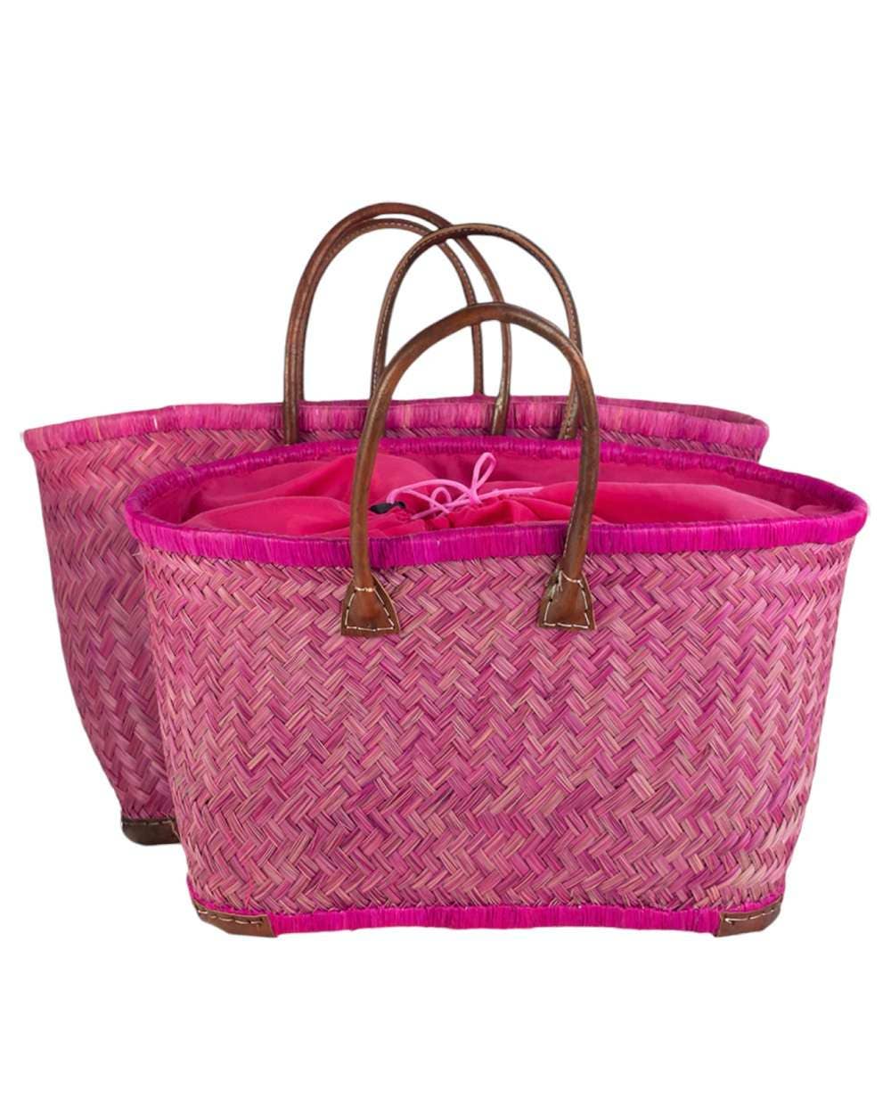 Kbas - Venta al por mayor Bolso con asas - Mujer - JUEGO DOS CAPAZOS ESPARTO, CIERRE SACO, COLOR NATURAL2