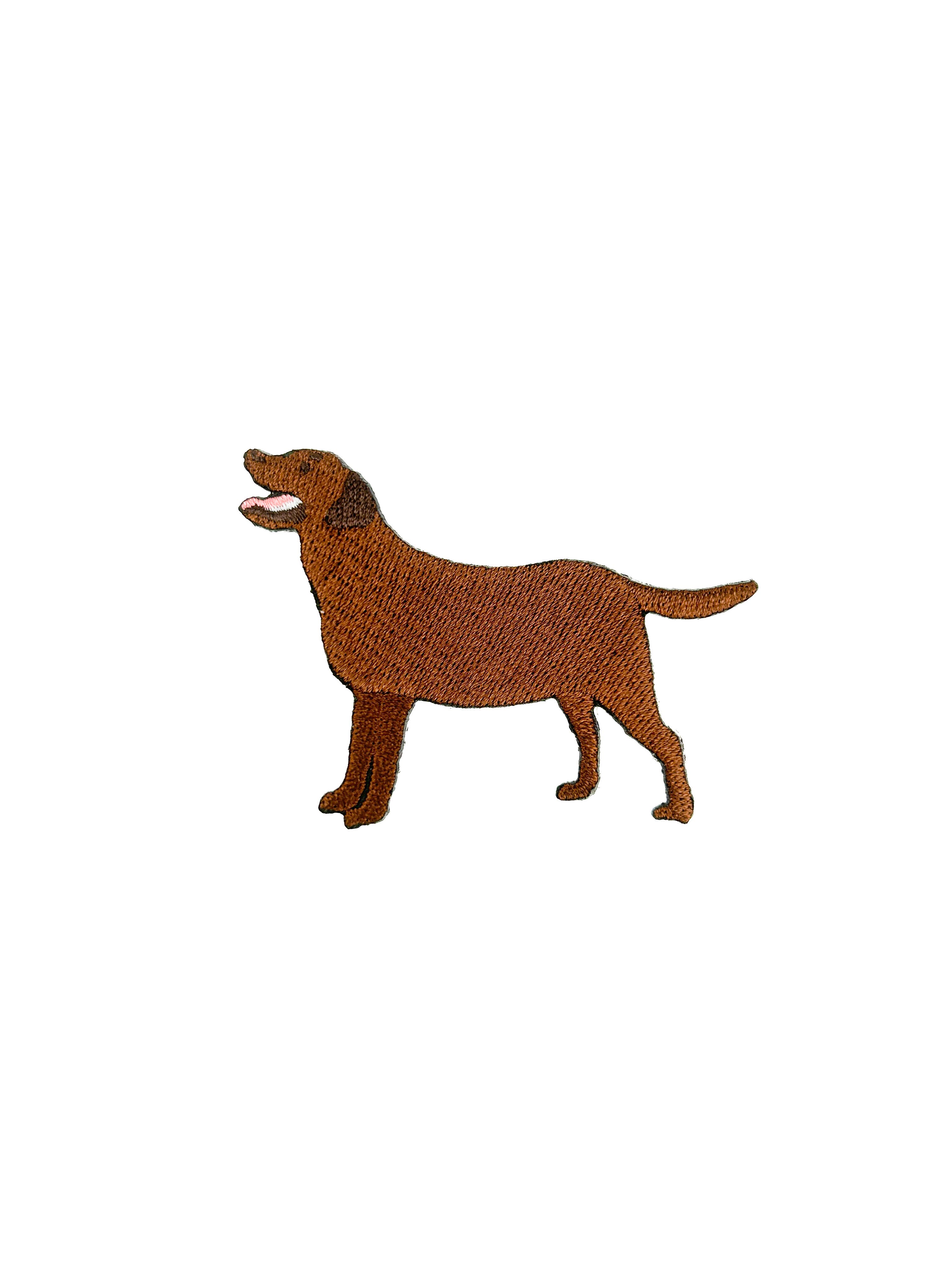 Field Trip Threads - Wholesale Patch - Chocolate Labrador Embroidered Iron On Patch | Dog Patch Lab1