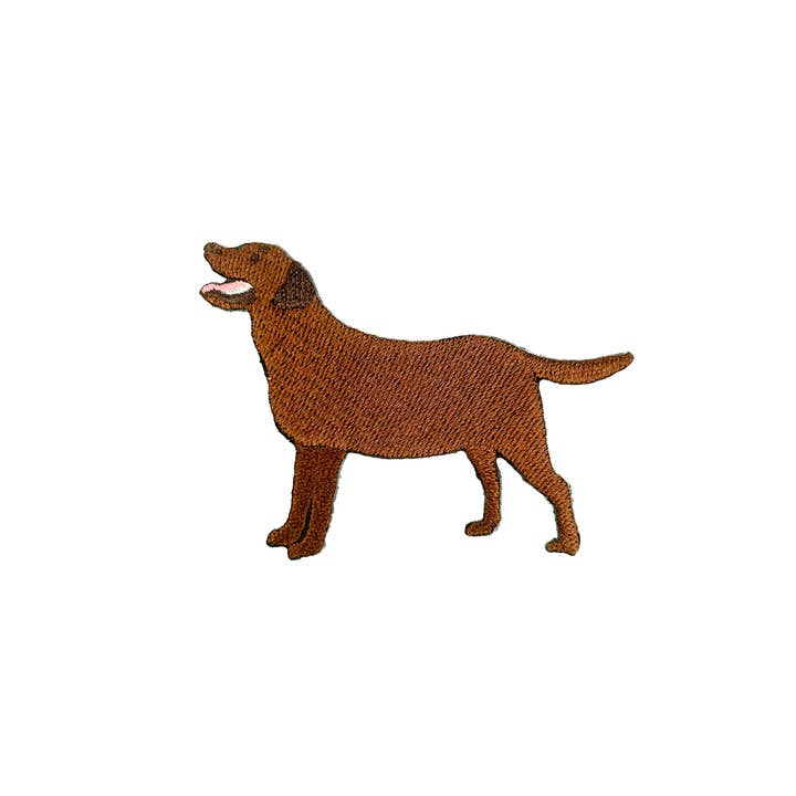 Field Trip Threads - Wholesale Patch - Chocolate Labrador Embroidered Iron On Patch | Dog Patch Lab1