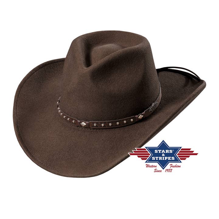 Sombrero de fieltro de lana moldeable - Reno Brown para venta al por mayor de Stars & Stripes®
