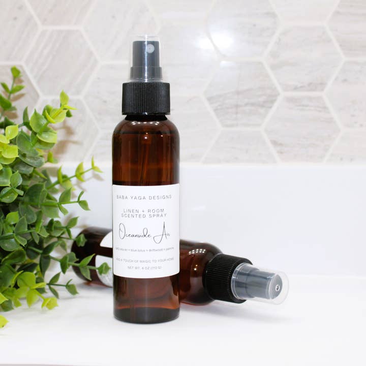 Baba Yaga Designs LLC - Wholesale Room & Linen Spray - Oceanside Air Linen Room Spray 4 oz Odor Eliminating Formula