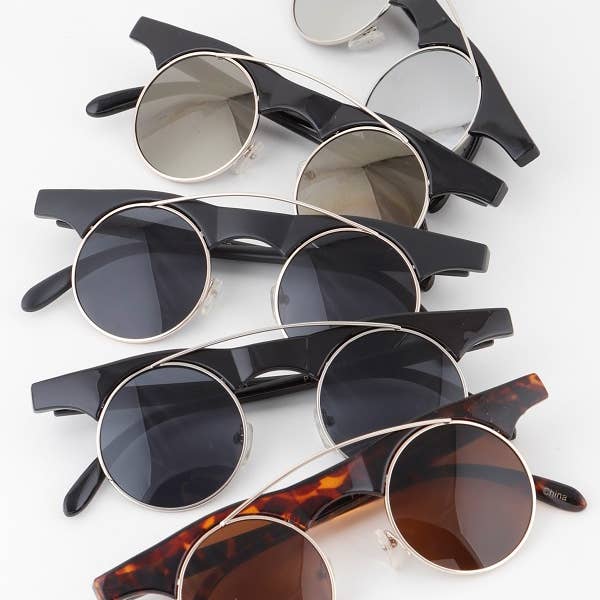 Antike runde Clubmaster-Sonnenbrille für den Großhandel von 3AM BY H&D ACCESSORIES