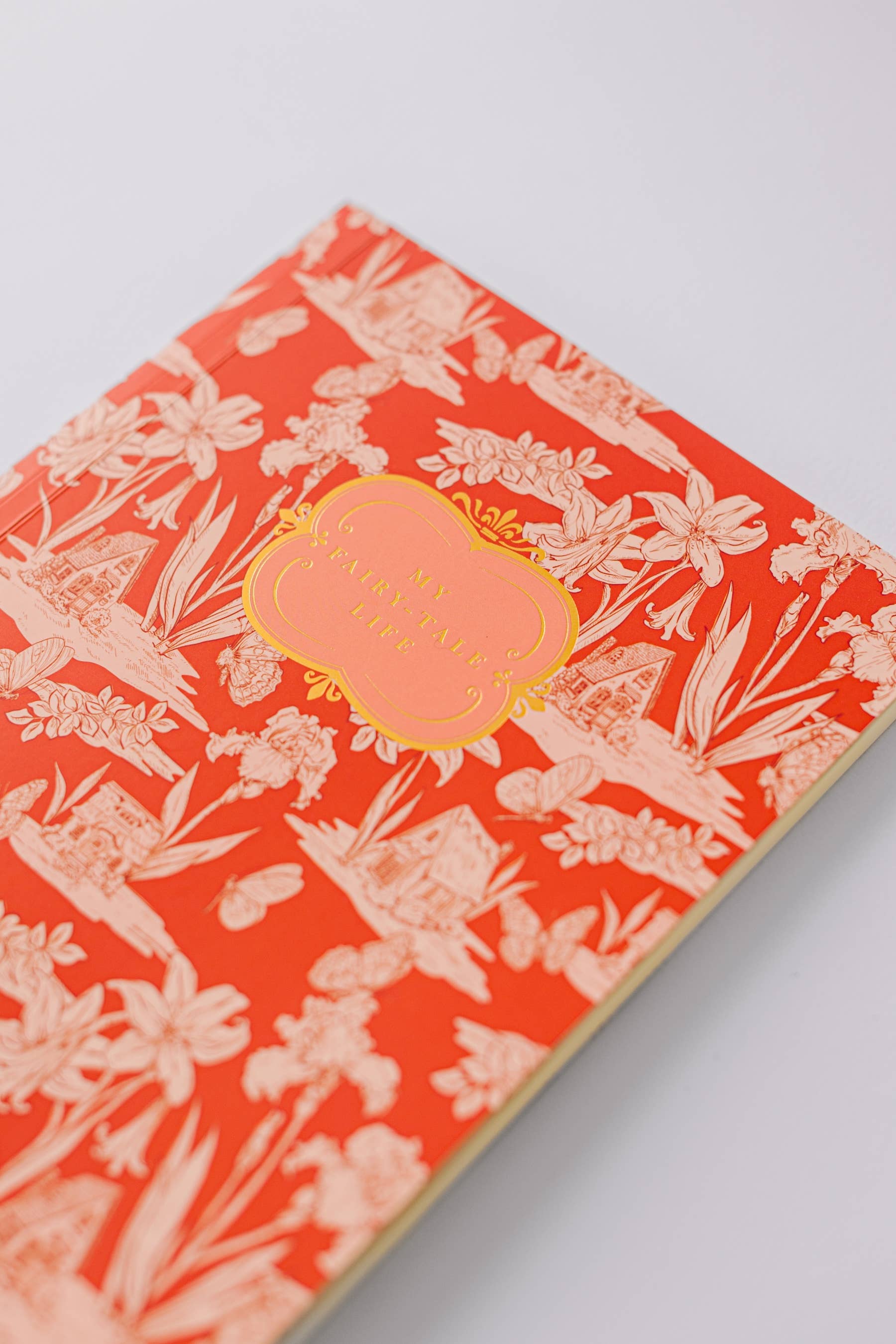 Good Juju Ink - Wholesale Notebook - Fairy House Toile Softcover Notebook - Red2
