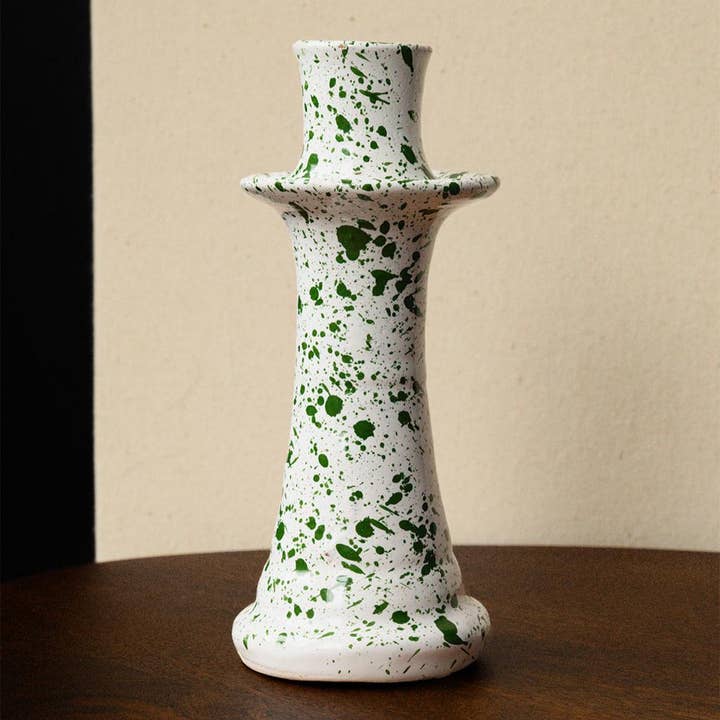 Pink Cactus & Co - Vente Bougeoirs - Bougeoir en céramique à finition mouchetée7