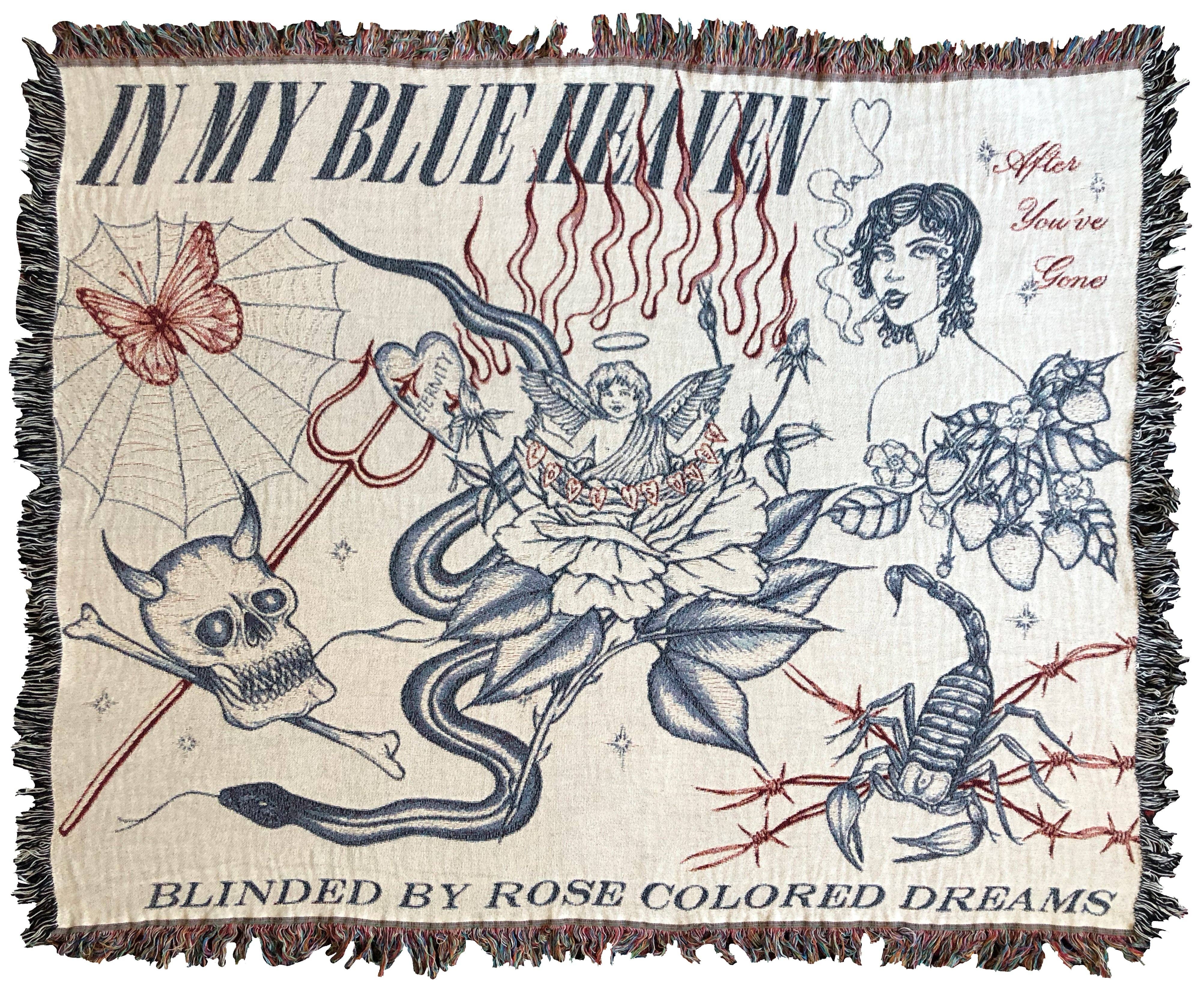 Inner Decay – wholesale Throw blanket – Nat McGowan In My Blue Heaven Blanket0