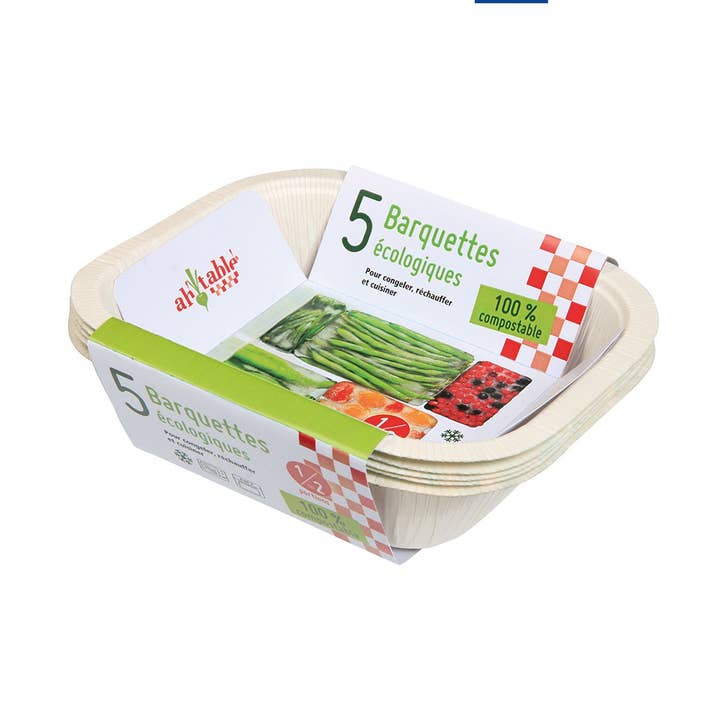 Ah! Table! - Ecodis - Wholesale Food Storage Container - Eco-Friendly Compostable Trays 0.6 L Set of 50
