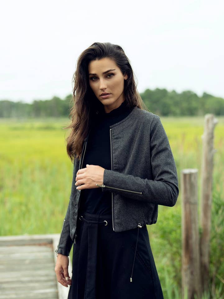 WOOL & LEATHER JACKET for wholesale by Profile NYC