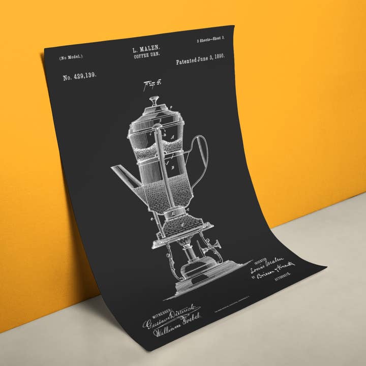 Patent drawing coffee urn for wholesale by reetro