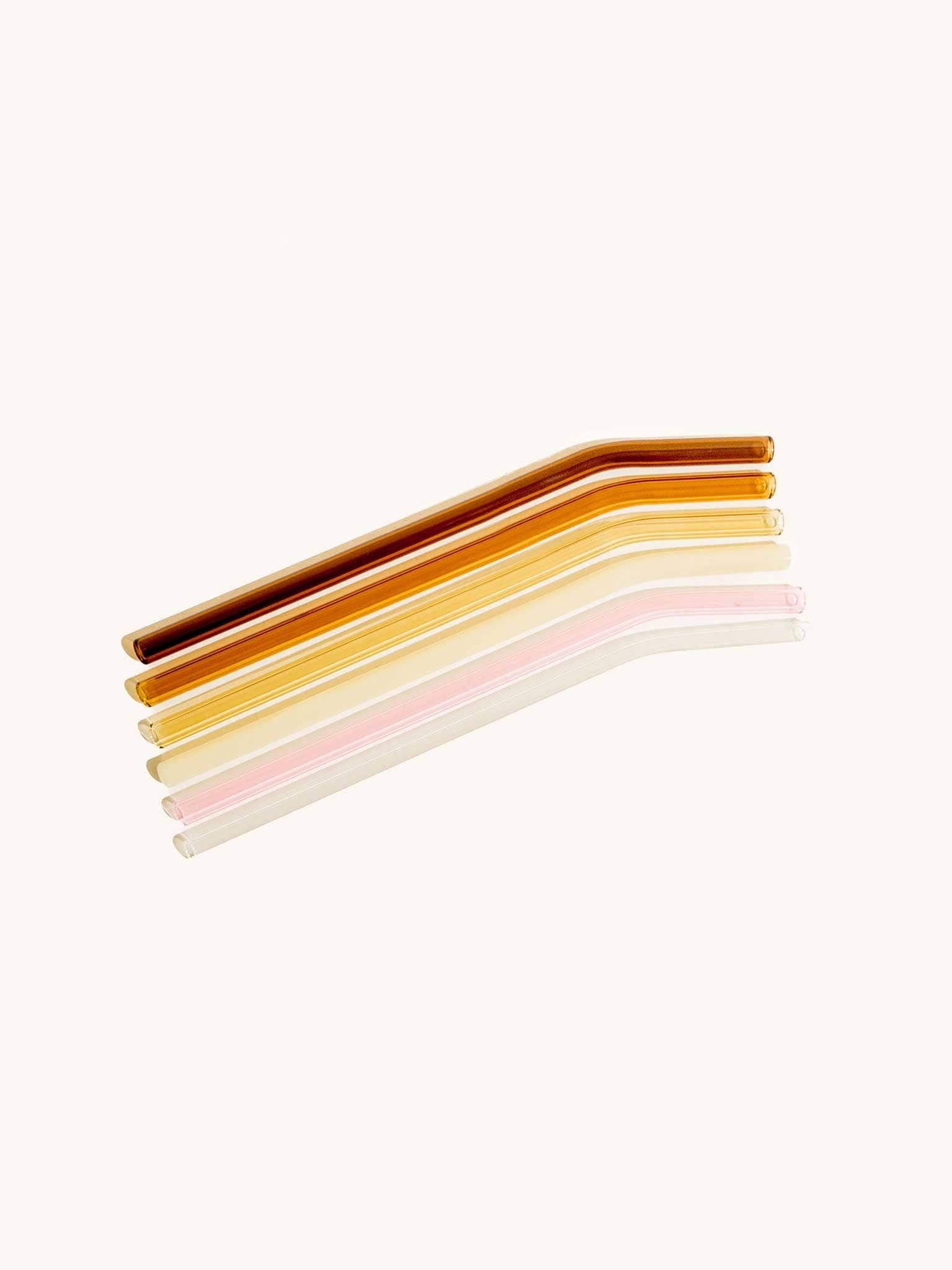 Studio Tutti - Wholesale Drinking Straw - Glass Straw Set of 6 - Tramonto