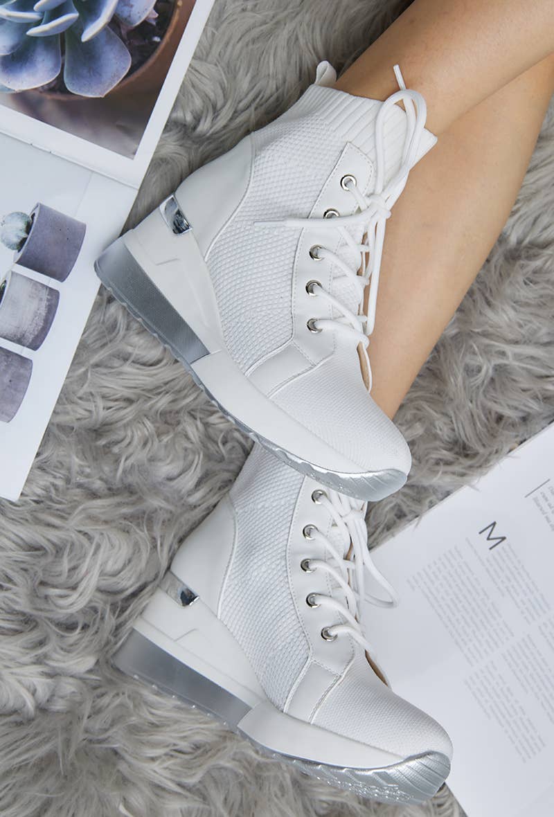 LADY GLORY - Wholesale Athletic Sneakers - Women's - Women's wedge sock sneakers7