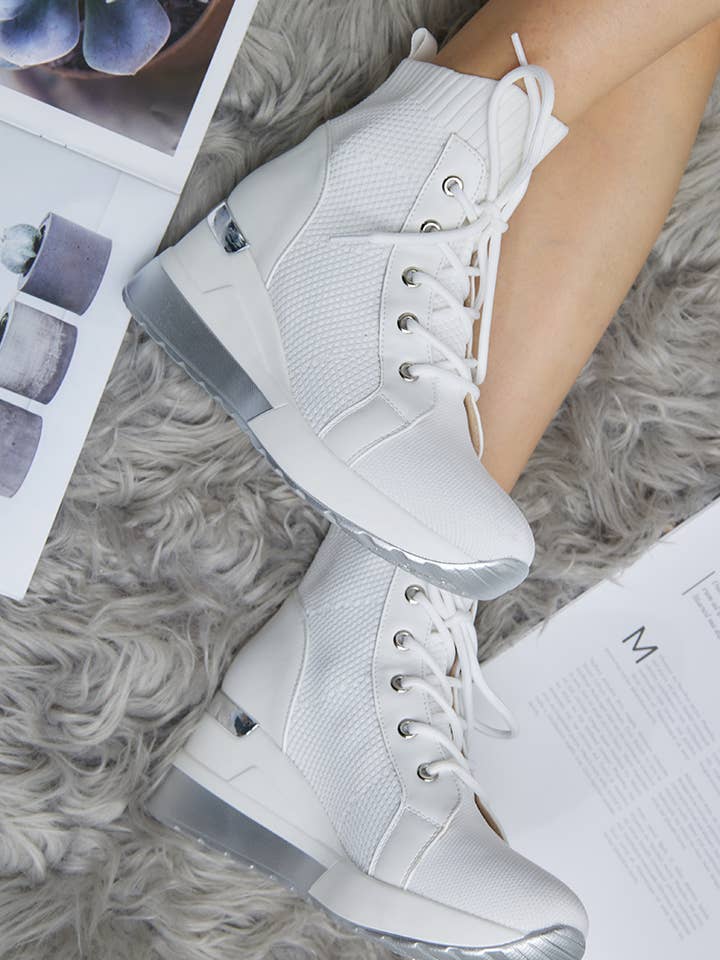 LADY GLORY - Wholesale Athletic Sneakers - Women's - Women's wedge sock sneakers7