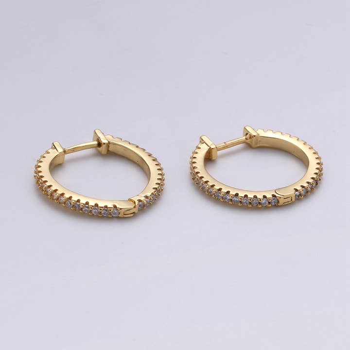 Dainty Gold Filled hoop øreringe - huggie hoops øreringe - Cubic hoop øreringe - Dainty hoops - Tiny hoops - Tynde bøjler - Minimalistisk ørering for engroshandel hos Aim Eternal
