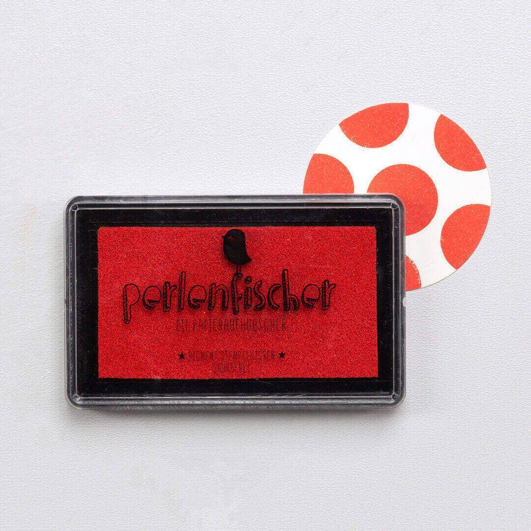 Perlenfischer – wholesale Rubber/decorative stamp – 5x Ink Pads | Large Red