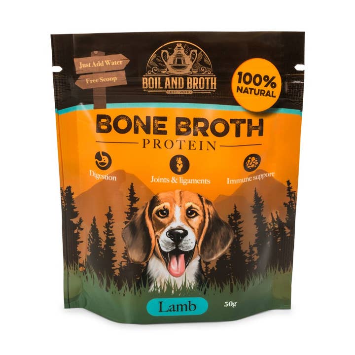 Boil and Broth - Wholesale Pet Food - Dog - Lamb Bone Broth Powder for Dogs 50g (Grass Fed)0