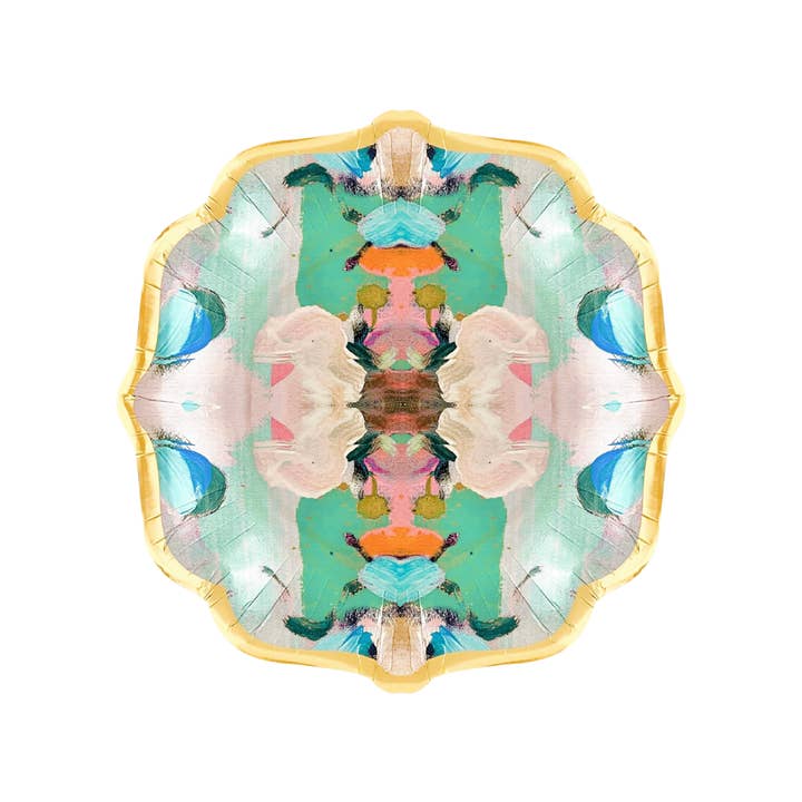 Monet's Garden Green Cocktail Plates for wholesale by Laura Park Designs