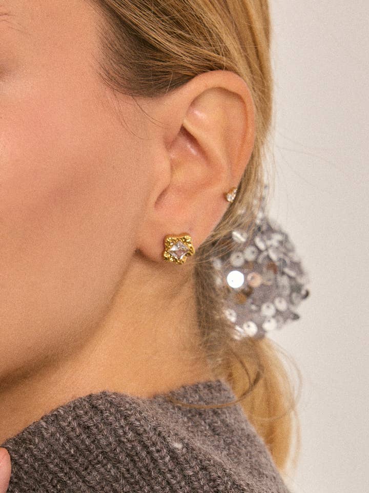 Stainless steel earrings 124RX210 for wholesale by BYREN | ÉLINE L'ATELIER