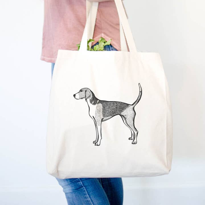 Beige Halftone American Fox Hound - Tote Bag for wholesale on Faire