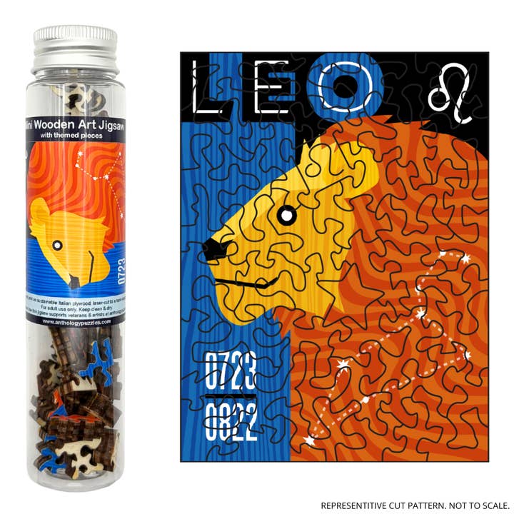 Anthology Puzzles – wholesale Puzzle – Adult – Zodiac Leo - Mini Wooden Jigsaw