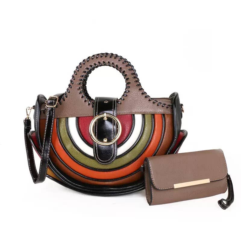 MB Fashion Wholesale - Vente Sacoche – femme - SACOCHE À ANSE RONDE EVERY FASHION AVEC ENSEMBLE PORTEFEUILLE ASSORTI QJ-83180